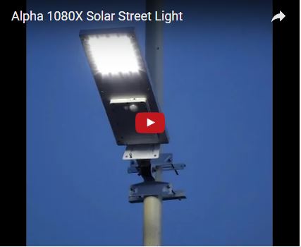 YouTube Video Alpha 1080X Solar Street Light